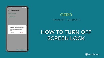 How to Turn Off Screen lock - Oppo [Android 11 - ColorOS 11]