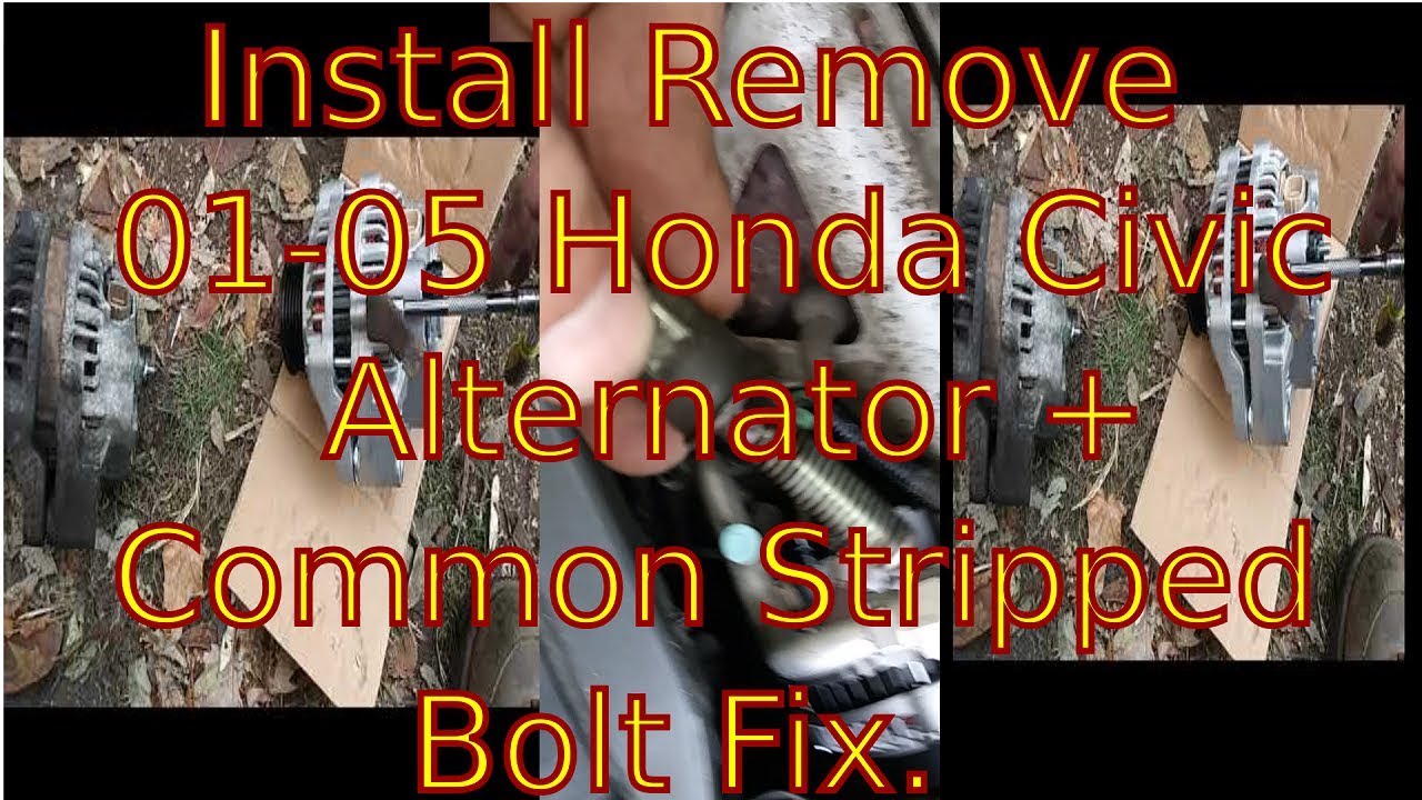 How to install Alternator 2001 2005 Honda Civic Easy - YouTube