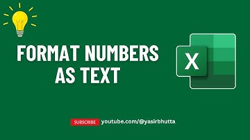 Format numbers as TEXT in Microsoft Excel | Excel for Microsoft 365 #yasirbhutta