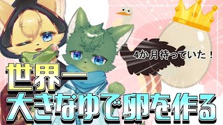 【#食レポ  】やっと手に入った💦世界一大きなダチョウの卵でゆで卵を作りたい✨【#vtuber 】#furry #ケモノvtuber