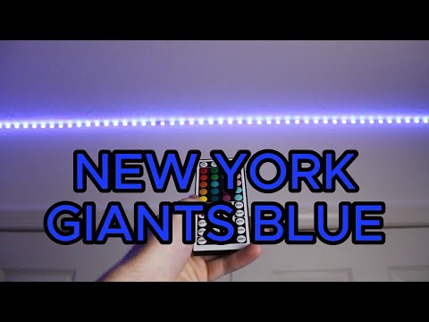 How to make NEW YORK GIANTS BLUE on LED light strips!