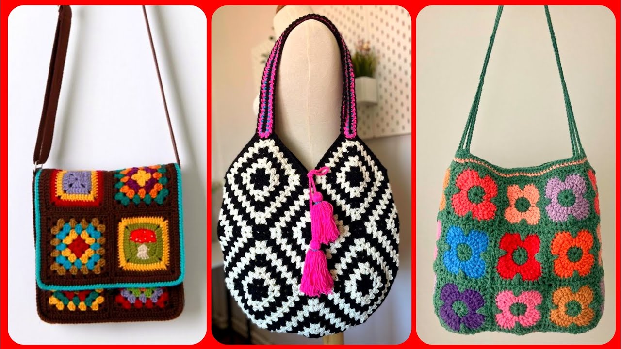 Top Trending Handmade Crochet Ladies Handbags Collection - YouTube