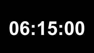 6 Hour 15 Minute Focus Timer (No Music) | Deep Work | Study Session | Countdown Timer | Black Screen