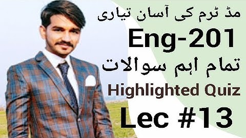 Eng201 lecture 13|VU short lectures by Amir|midterm preparation|CStudy with Amir