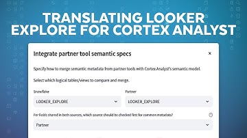 Demo | Translating Looker Explore For Snowflake Cortex Analyst
