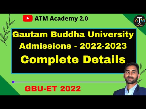 Gautam Buddha university PG Admission 2022?|| Vikas Mahala || ATM Academy 2.0