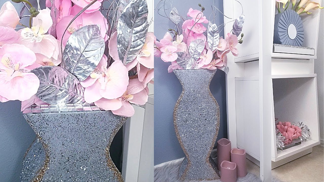 Блестящая напольная ваза Dollar Tree своими руками