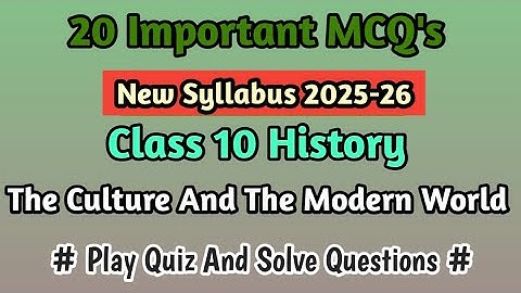 Print Culture and Modern World || Class 10th NCERT CBSE KVS || 20 Important MCQ