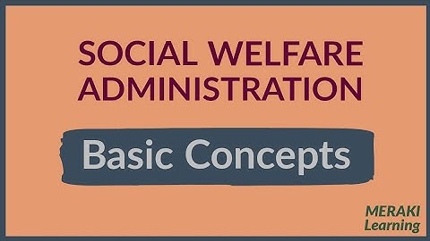 Social Welfare Administration - Basic Concepts | NET JRF Public Administration | Meraki learning