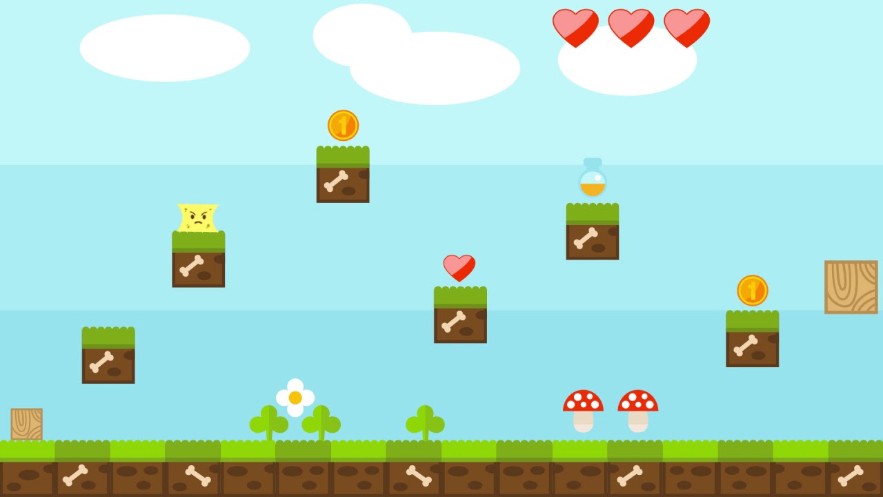 Motion Graphics Retro video game.(simulation demo) YouTube