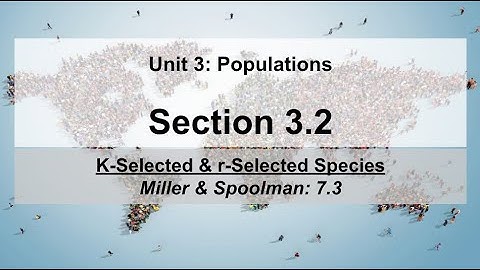 AP Environmental Science - Section 3.2: K-Selected and r-Selected Species