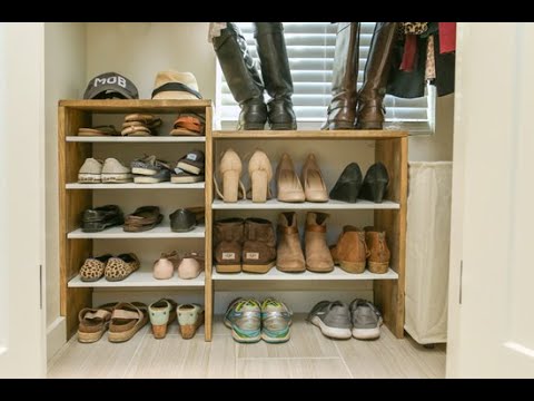 Fun weekend build, a closet shoe rack. : r/woodworking