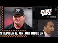 Stephen A. reacts to Jon Gruden resigning as the Raiders’ head coach | First Take