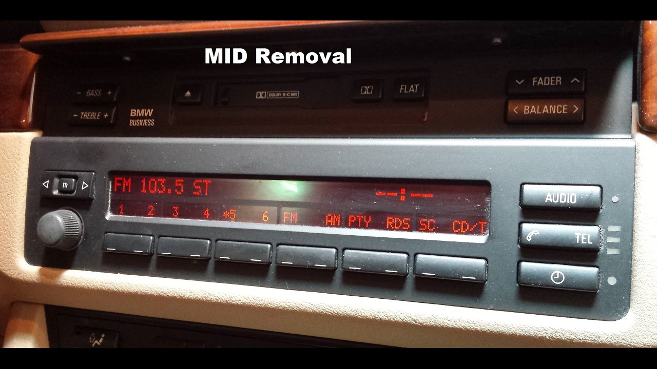 Multi Information Display Unit / CD Player Removal BMW 540i 530i 525i -  YouTube