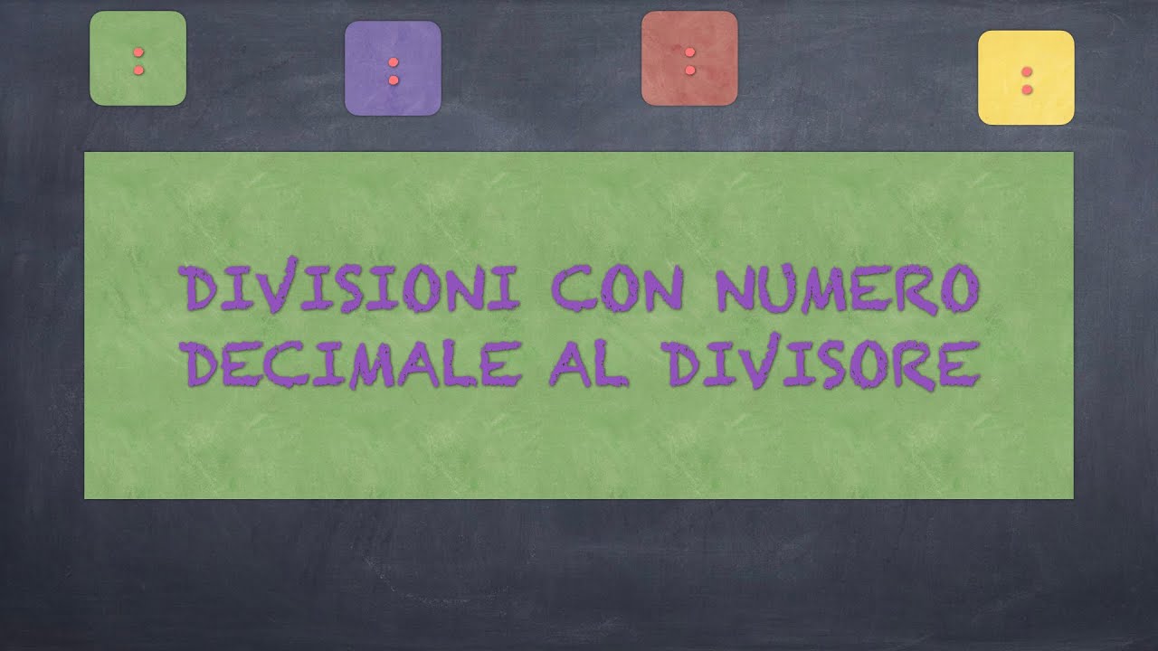 Divisioni con numero decimale al divisore - YouTube