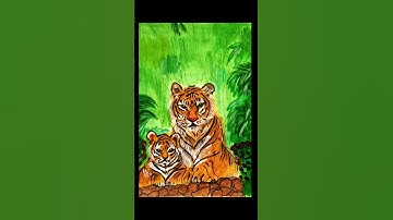 Easy Tiger Drawing for Kids and Beginners | Step by Step Sketch🎨🖌️ #art #tiger #drawing #viral
