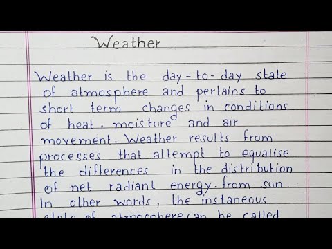 describe the weather today essay