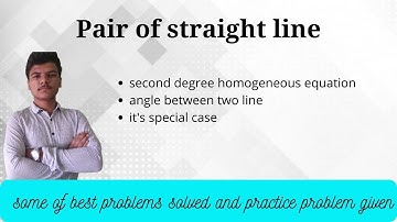 Pair of straight line ||Coordinate geometry part 3 ||
