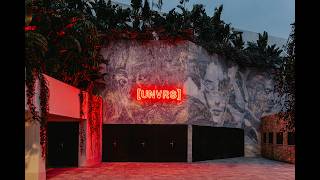 Vhils 68 m² hand-carved mural at [UNVRS], Ibiza