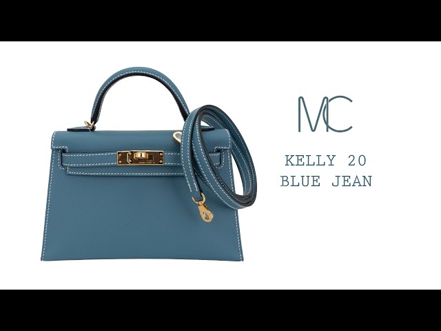 HERMES KELLY 32 TOGO BLUE JEAN