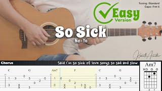 PDF Sample So Sick (Easy Version) - Ne Yo guitar tab & chords by Kenneth Acoustic.