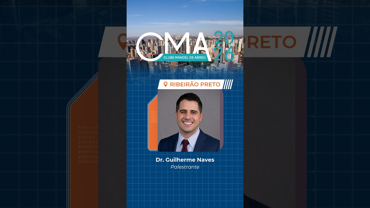 O CMA Ribeirão Preto contará com a participação do Dr. Guilherme Naves, um dos professores convidados para a programação científica!

Ele estará à frente da aula “Instabilidade Oncológica da Coluna: O Que o Radiologista Precisa Reconhecer e Relatar”, que terá formato interativo com Kahoot.

No vídeo, Dr. Guilherme deixa seu convite para que você participe do encontro e aproveite mais essa oportunidade de aprendizado e troca de experiências com colegas da especialidade.

O CMA Ribeirão Preto será realizado de 6 a 8 de novembro, encerrando o calendário de 2026 do Clube Manoel de Abreu.

Acesse o link da bio e faça a sua inscrição. Nos vemos lá!

#SPR #CMA #ClubeManoeldeAbreu #Musculoesqueletico #DiagnosticoPorImagem