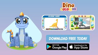Color, Puzzle, and Play with the Dinosaur Coloring & Puzzle Game for Free | TheLearningApps.com screenshot 2