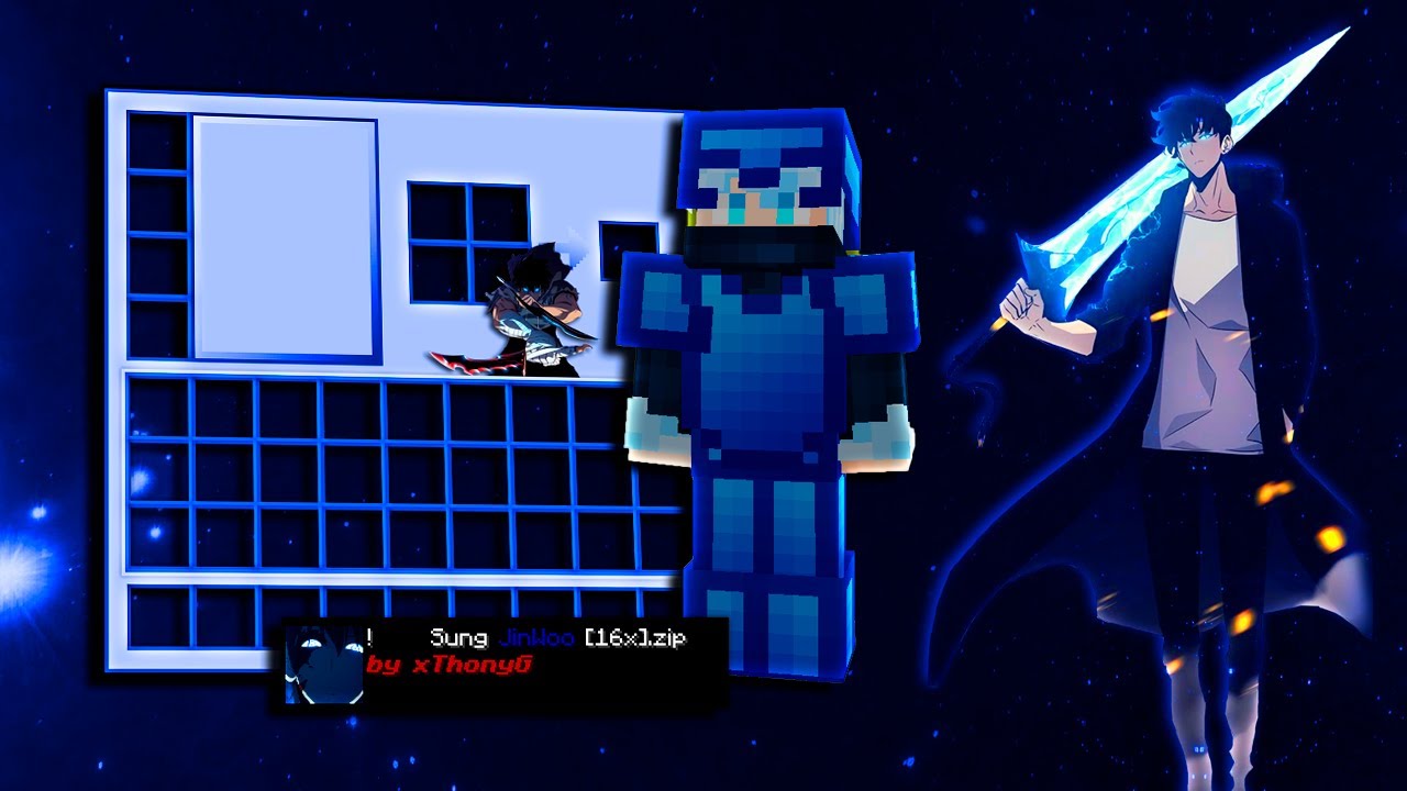 Sung Jin-woo 16x ANIME MINECRAFT BEDWARS TEXTURE PACK JAVA & BEDROCK ...