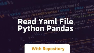 read yaml file python pandas