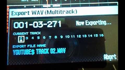 Roland FA-06 PT4 : Exporting Tracks or Songs