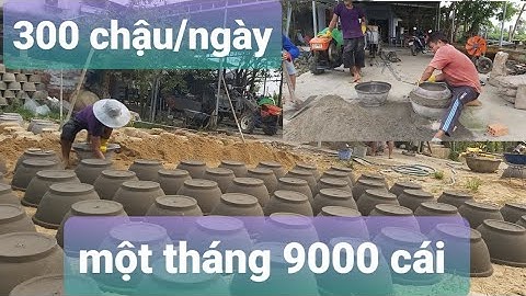 Cận cảnh cách đúc chậu trồng hoa tết 1 phút đúc xong 1 chậu
