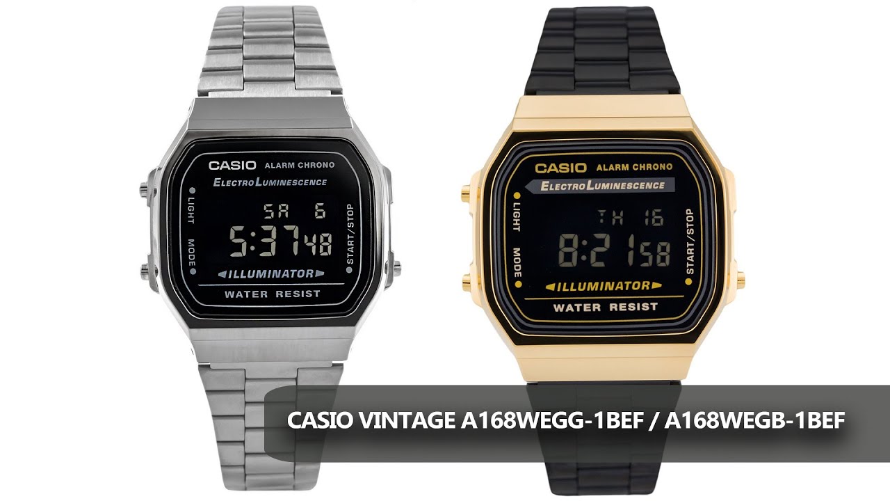 Zegarek Męski Casio Vintage A168WEGB-1BEF - CrazyTime.pl