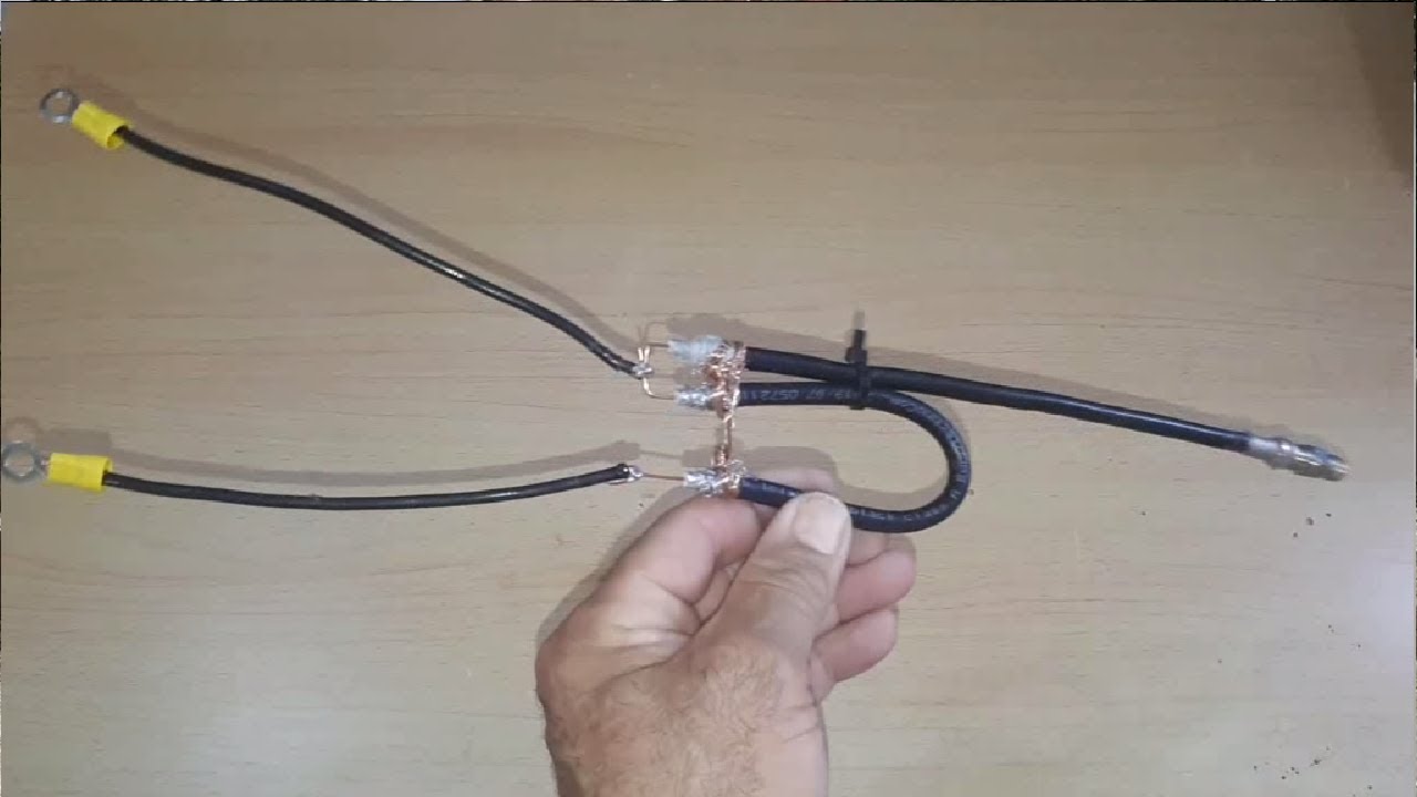 Transformador a juego interior de 75 ohmios a 300 ohmios Balun Antena Cable  coaxial Cable Doble Cable para TV Fuera del Aire de Señal de Video