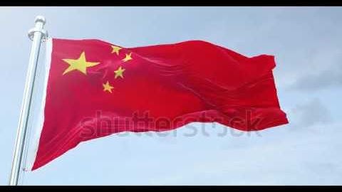 China Flag Waving loop 4K
