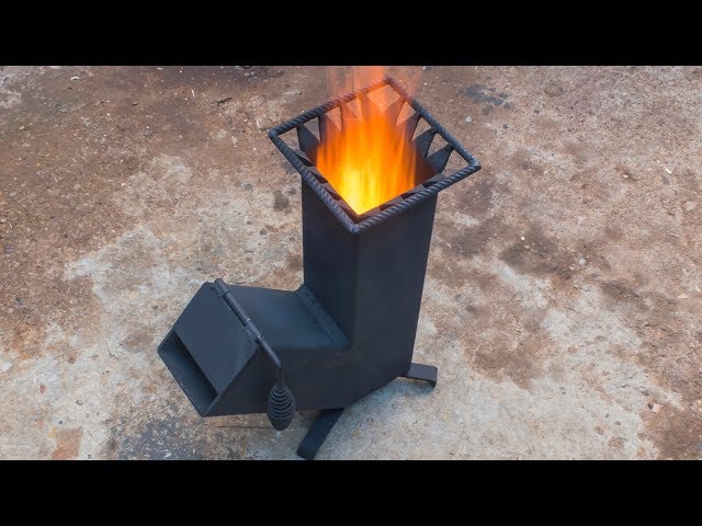 Homemade wood burning Rocket stove class=