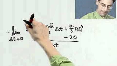 Finding Instantaneous Velocity, Part 3 of 3, from Thinkwell