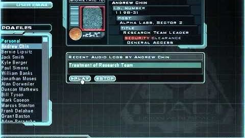 Doom 3 - Andrew Chin PDA