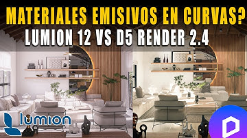 MATERIALES EMISIVOS EN CURVA D5 2.4 VS LUMION 12 #lumion2023