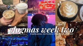 self care days, shopping, new locations \& christmas festivals! 🎅🏼 vlogmas week two | aliyah simone