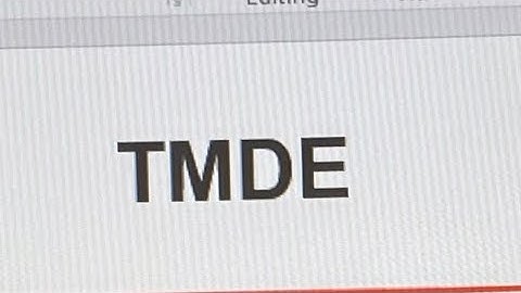 How to check “TMDE”