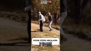 Drone Karşısında Şaşkına Dönen Amcaların Sevimli Paniği