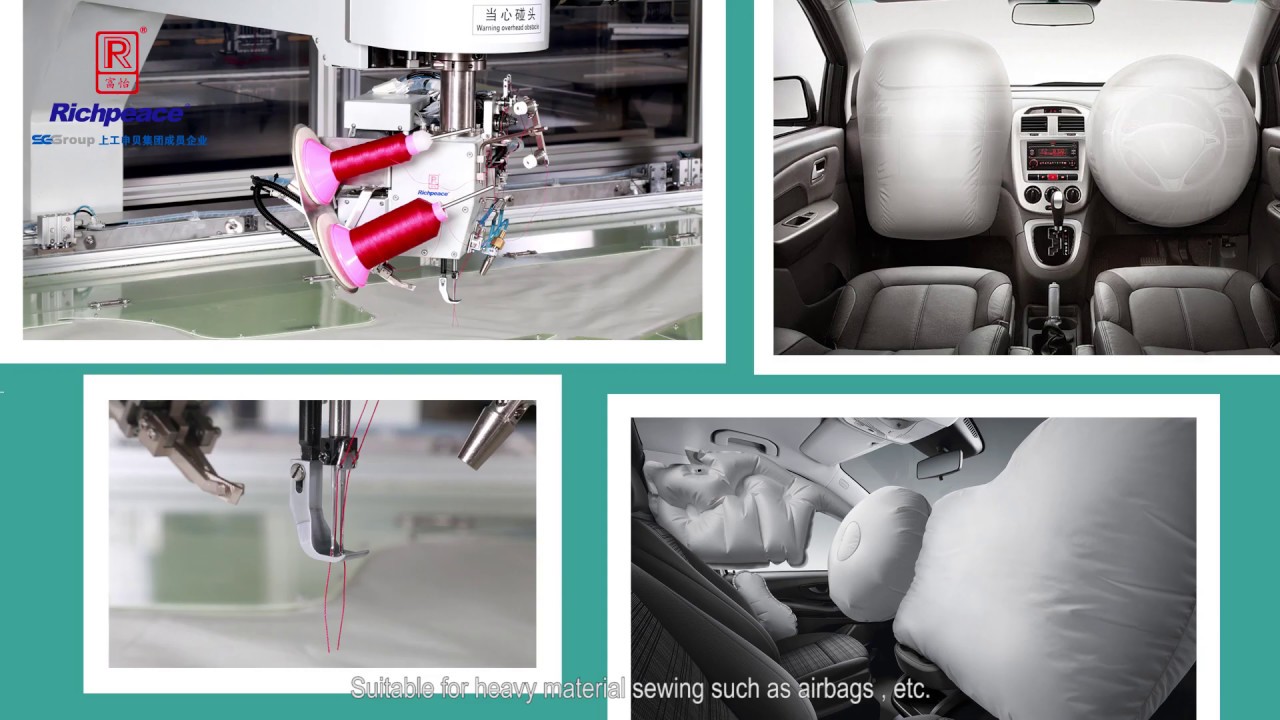 How to sew air bag for car seat/Richpeace airbag sewing machine YouTube