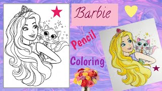Coloring Barbie - Dreamtopia | @kimmiTheclown | @MagicFingersArt | @sprinkleddonuts