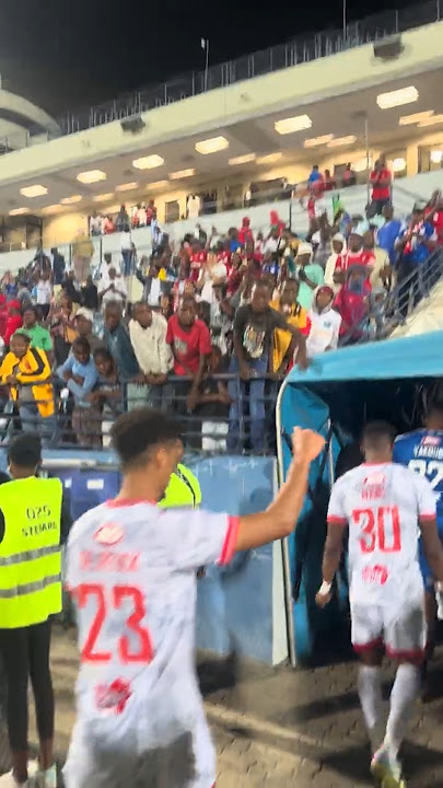 Wachezaji wakitoka uwanjani baada ya mchezo dhidi ya Gaborone Utd