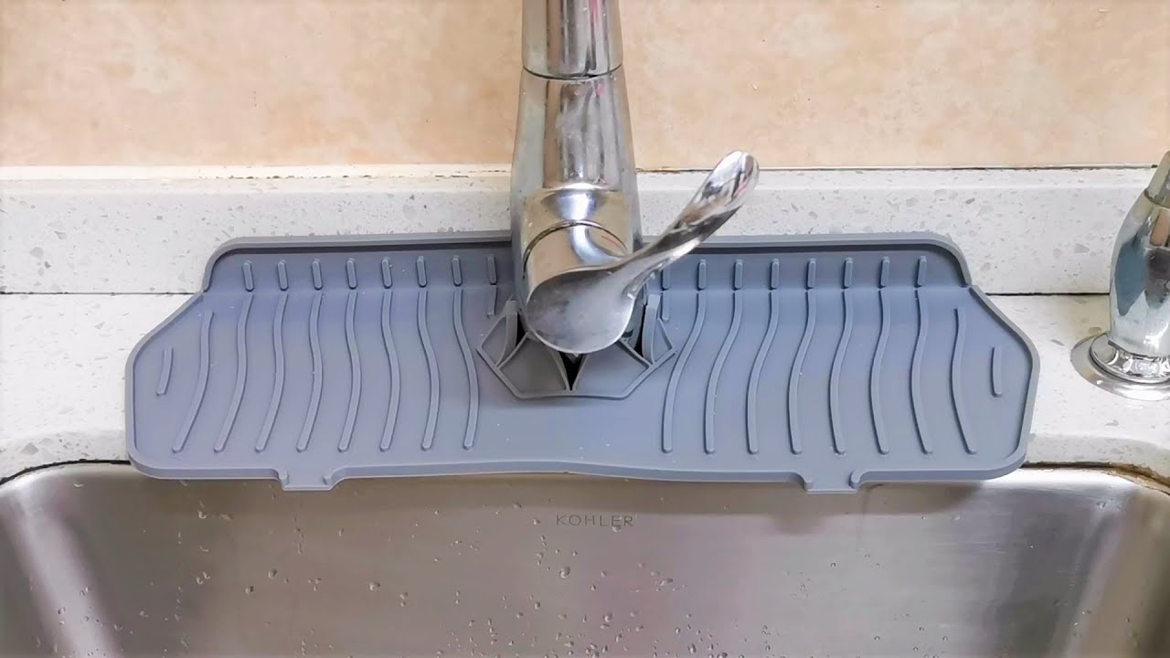 Kitchen Faucet Sink Splash Guard Silicone Faucet Catcher Mat - Temu