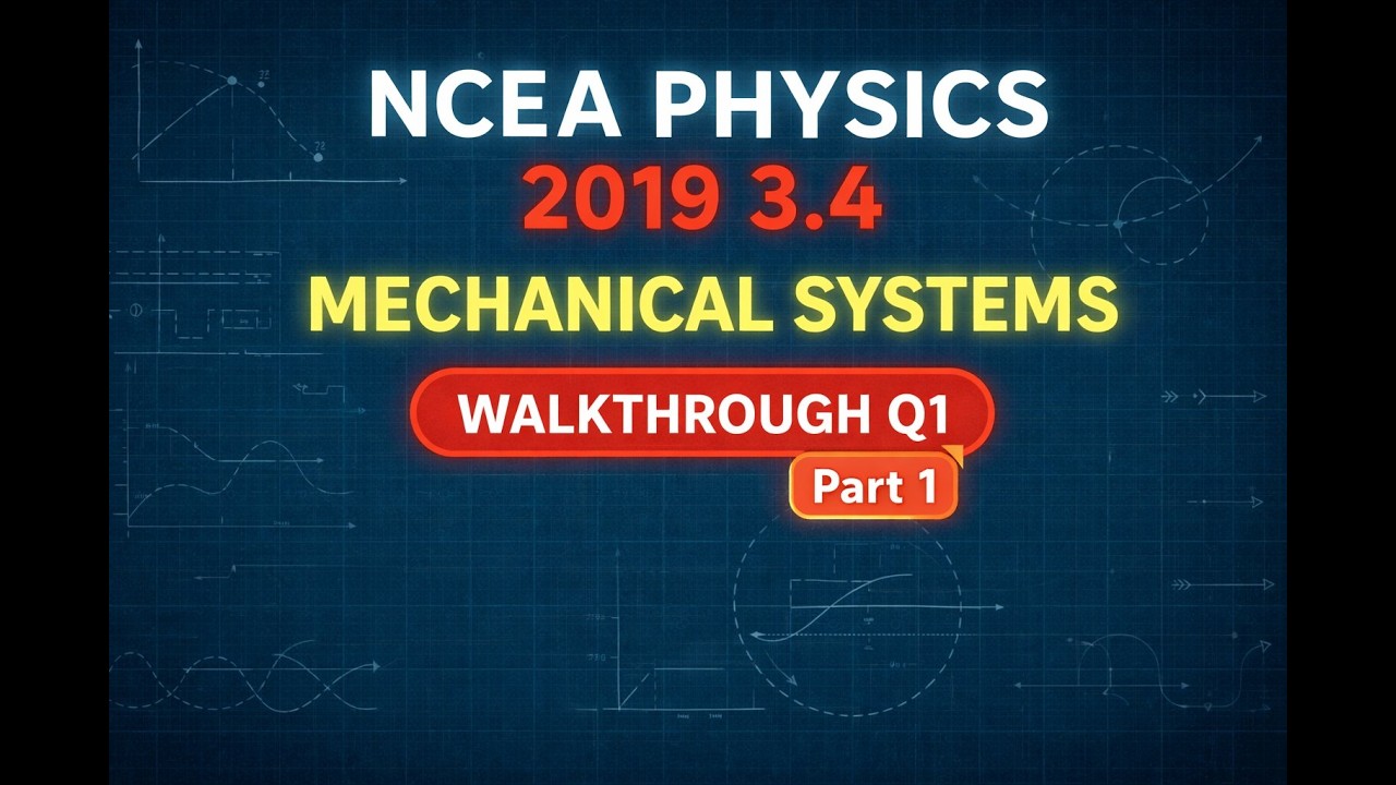Part 1: NCEA Level 3 Physics 2019 3.4 Mechanical Systems Walkthrough Q1