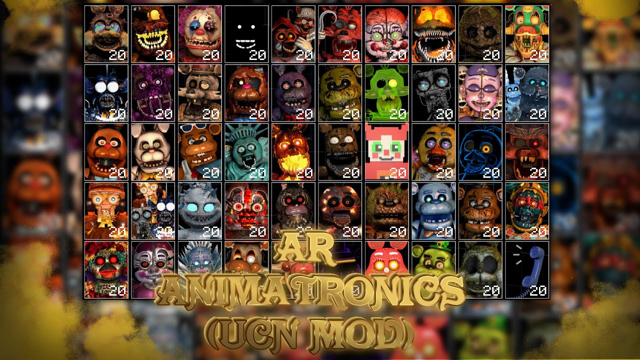 8 NEW ANIMATRONICS - Ultimate Custom Night (Mod) 