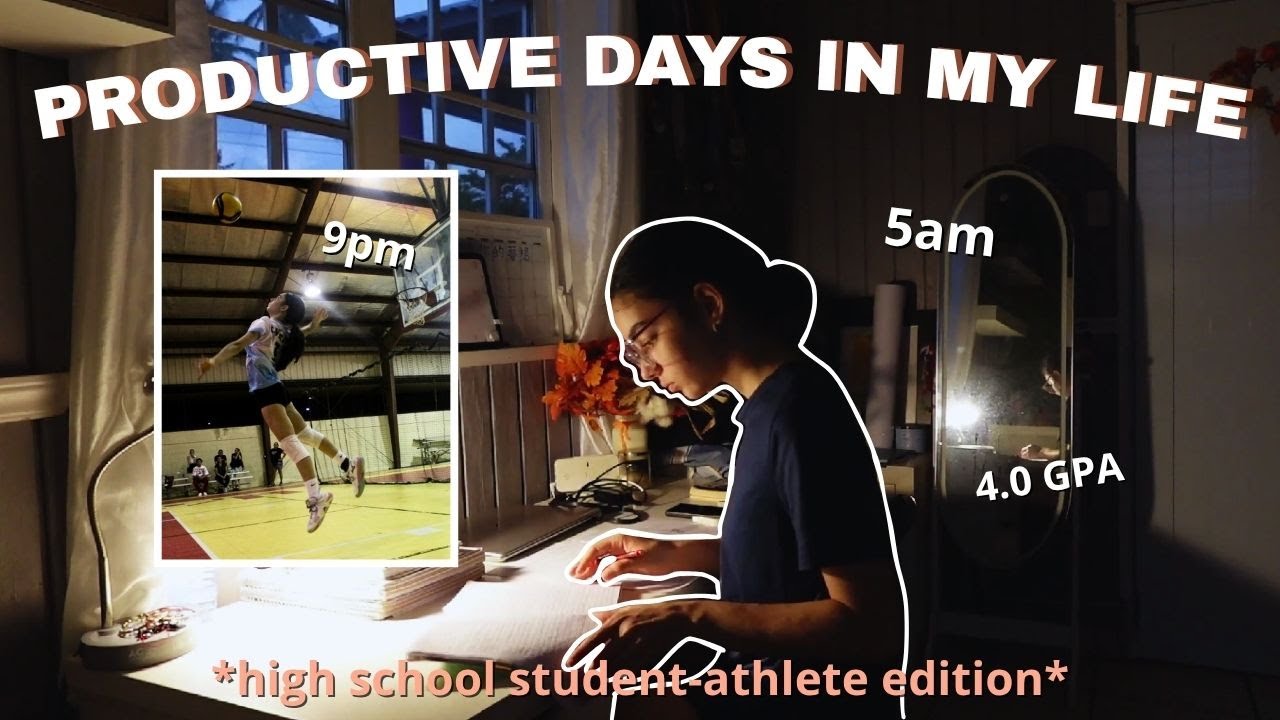 Productive Days in My Life as a Student Athlete📸 | waking up at 5am ...