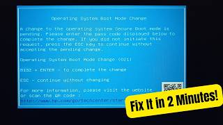 Operating System Boot Mode Change 021 | Fix HP Laptop Blue Screen Error Solution