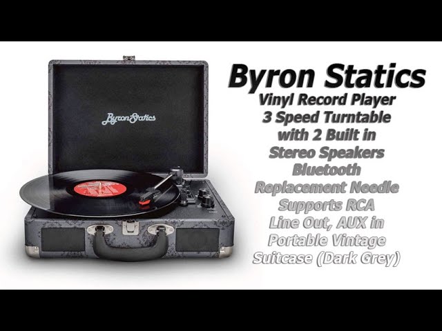 Byron Statics - Tocadiscos (reproductor de vinilo), diseño vintage.